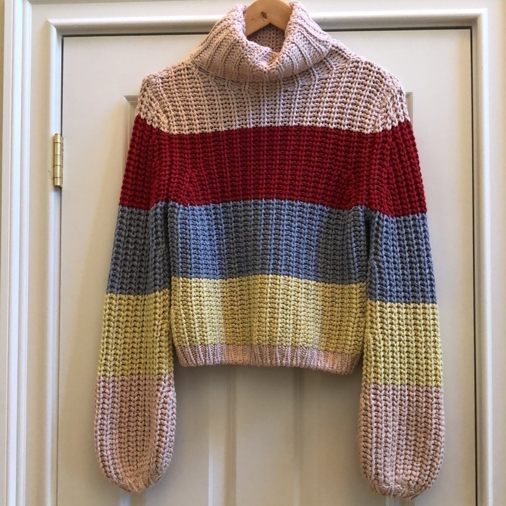 Reformation La Ligne Collaboration Color Me Happy Turtleneck Sweater